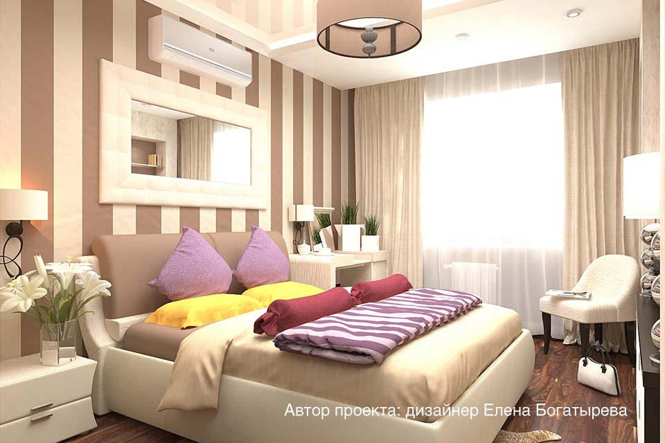 Кровать Бали в интерьере дизайнера Елены Богатыревой