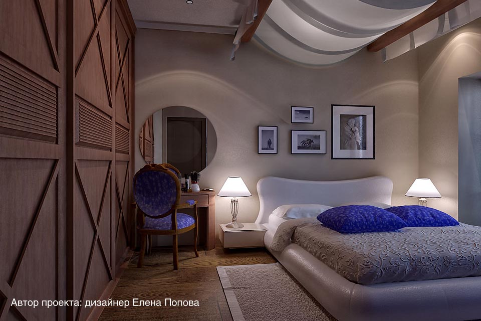 Кровать Доминика в интерьере дизайнера Елены Поповой
