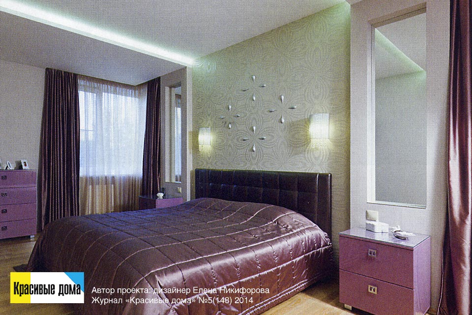 Кровать Лугано в интерьере дизайнера Елены Никифоровой