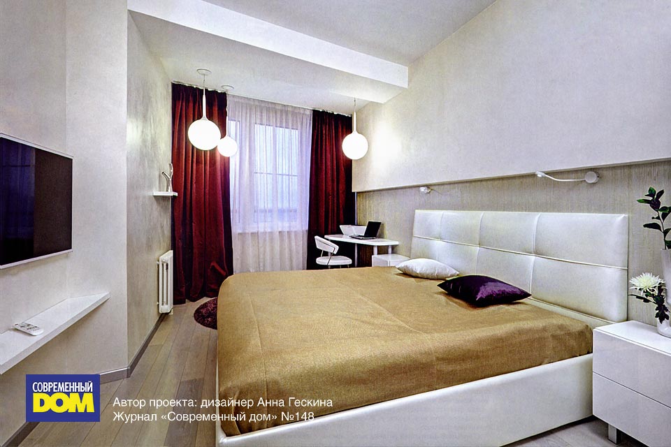 Кровать Мальта в интерьере дизайнера Анны Гескиной