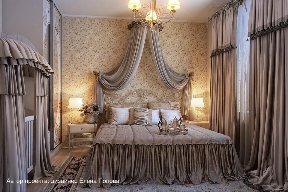 Кровать Мелвилл в интерьере дизайнера Елены Поповой