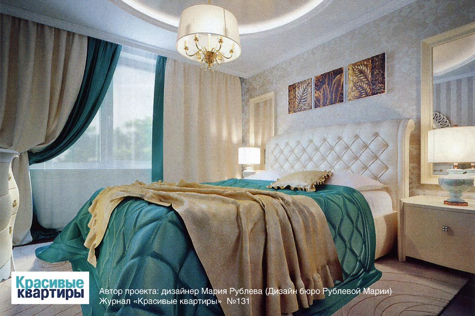 Кровать Монтсеррат Люкс в интерьере дизайнера Марии Рублёвой