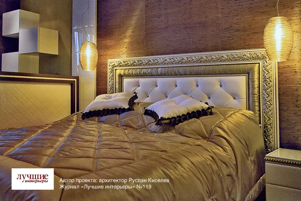 Кровать Сакраменто в интерьере архитектора Руслана Киселева