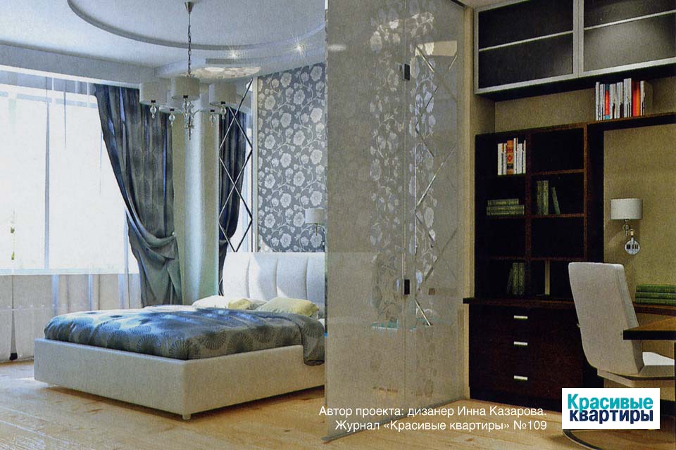Белая кровать Таити в интерьре дизайнера Инны Казаровой