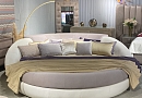 Кровать круглая Онтарио # Тулон d 220 и декоративный наматрасник в ПОДАРОК